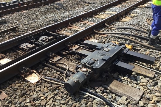 進路切替装置の工事